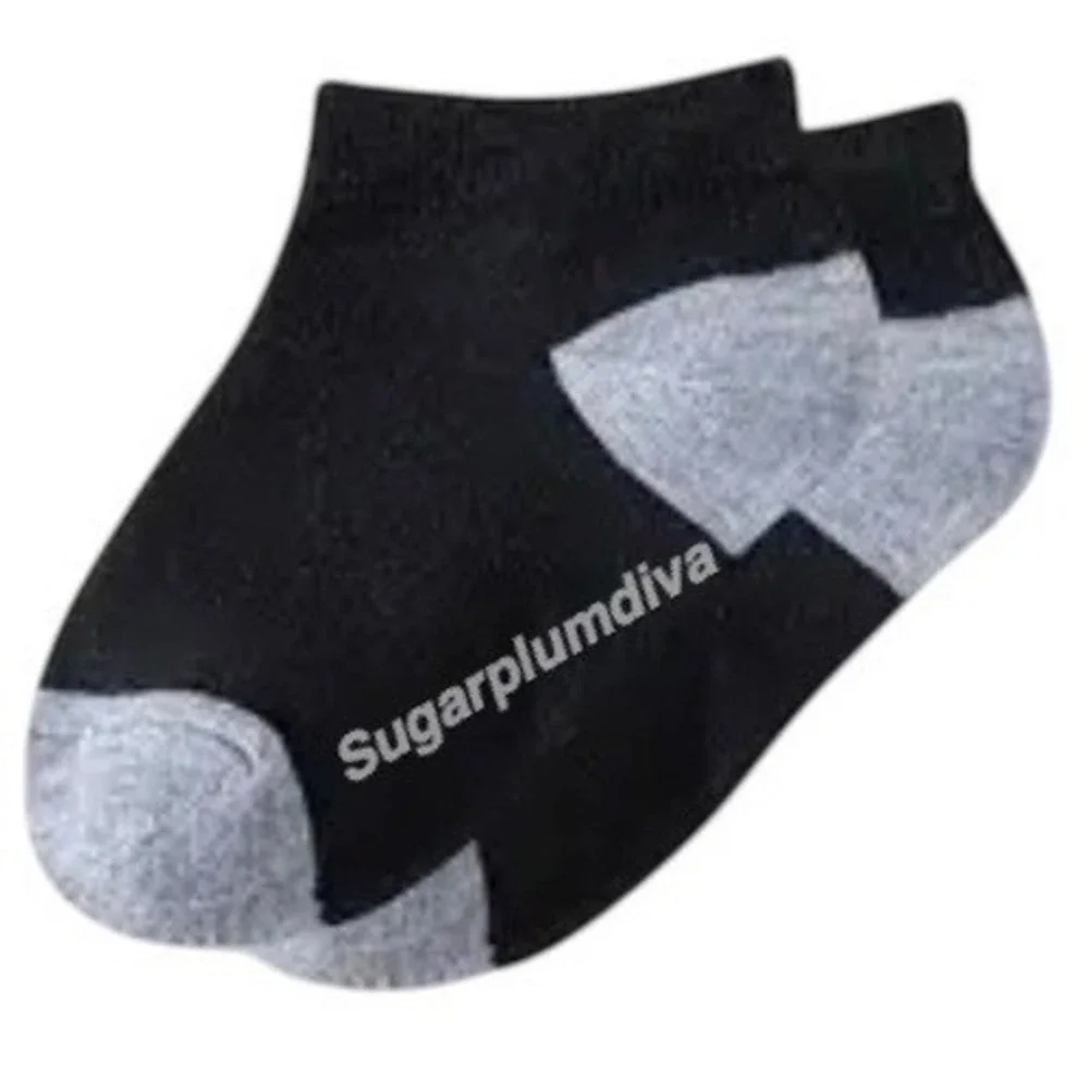 All Seasons Low Cut Toddler Unisex Kids Cushion Arch Socks MEDIUM Soft Black 5pk